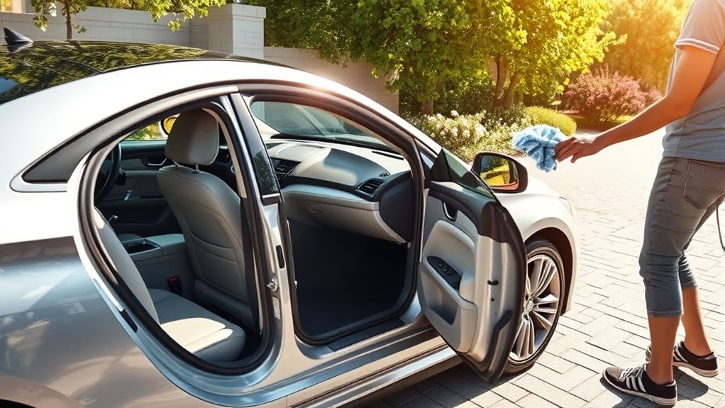 car interior exterior cleaning