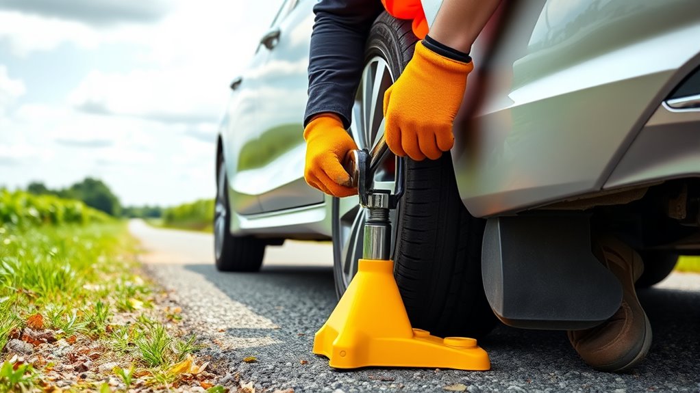 replace tire carefully