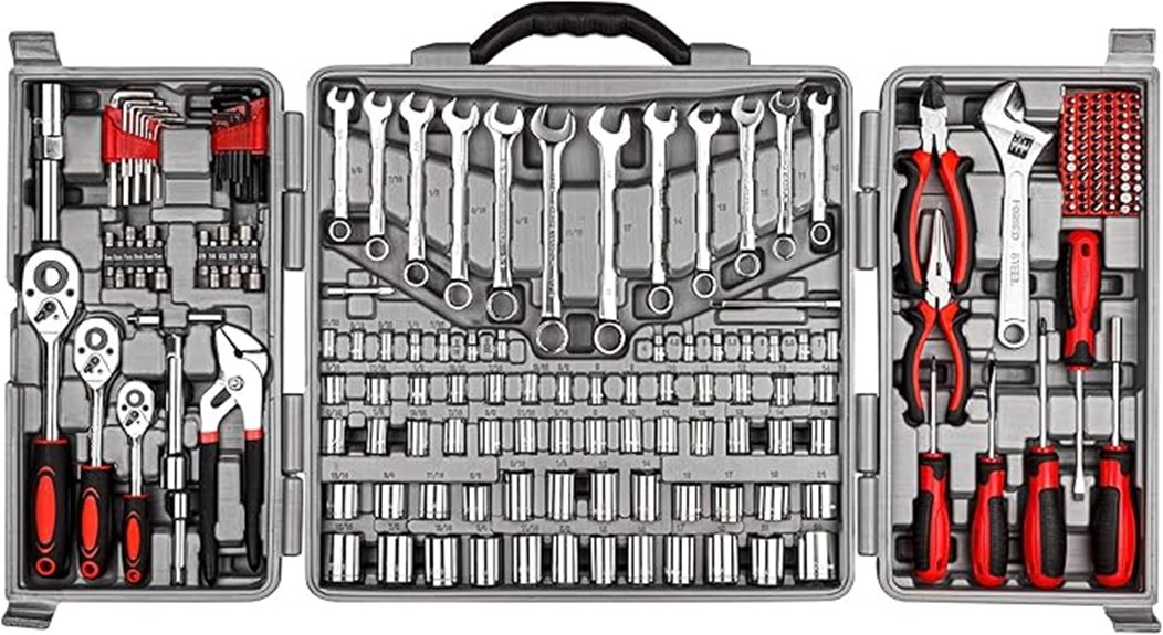 205 piece ratchet wrench set