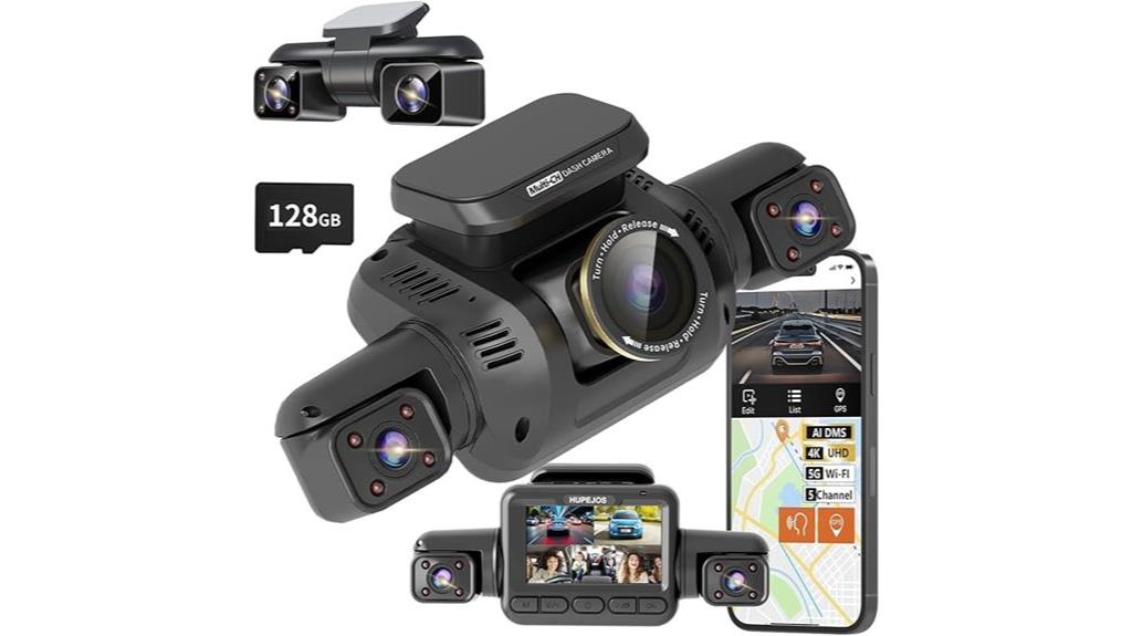 4k 5 channel dash cam