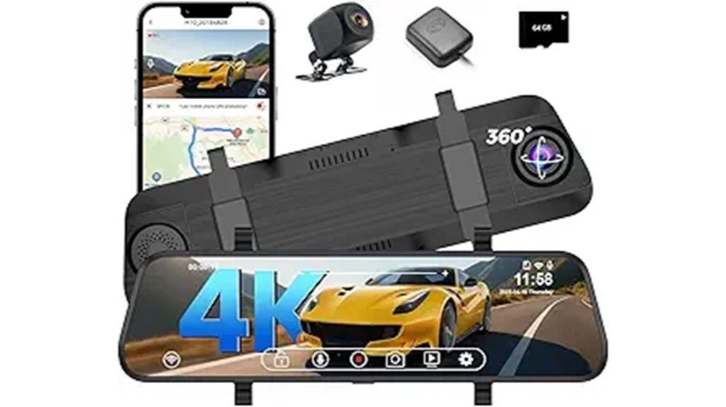 4k front rear camera