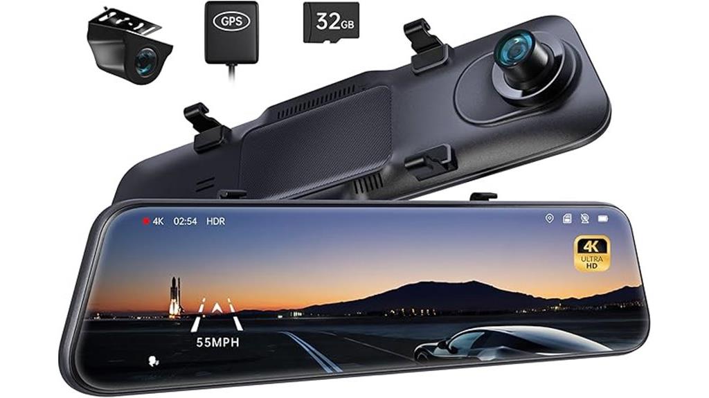 4k mirror dash camera