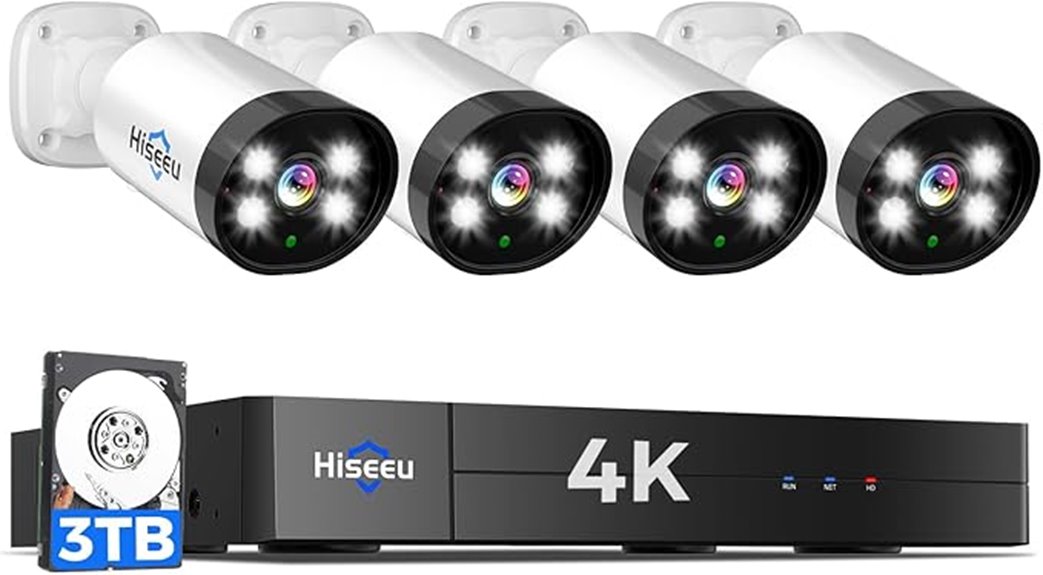 4k wired security camera