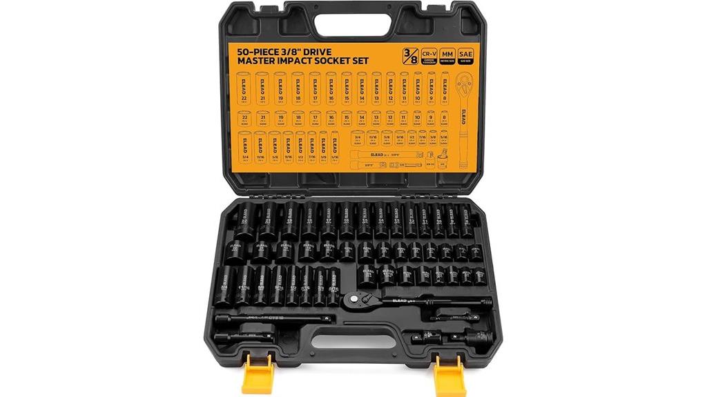 50 piece drive impact socket