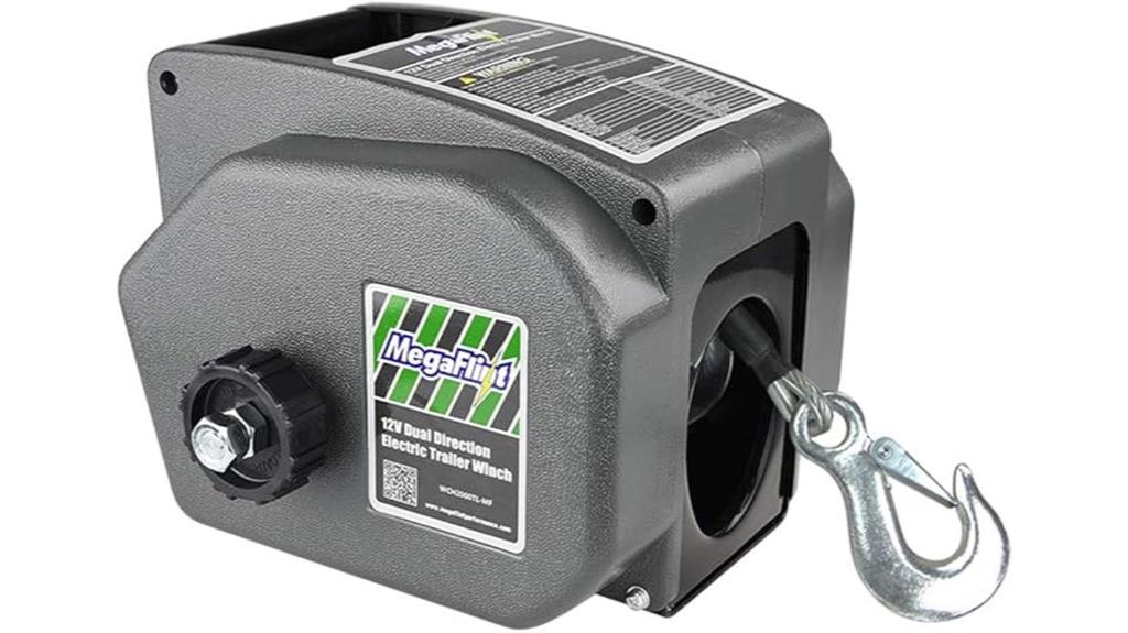 6000 lb reversible electric trailer winch