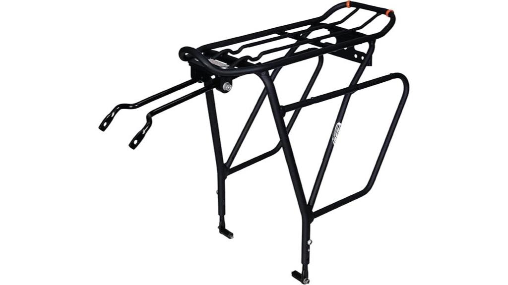 adjustable bicycle touring rack