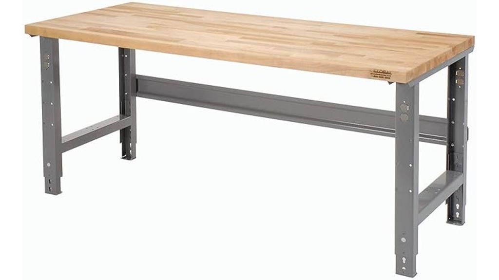 adjustable maple workbench