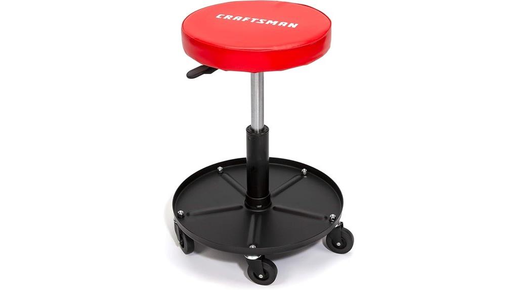 adjustable rolling creeper stool