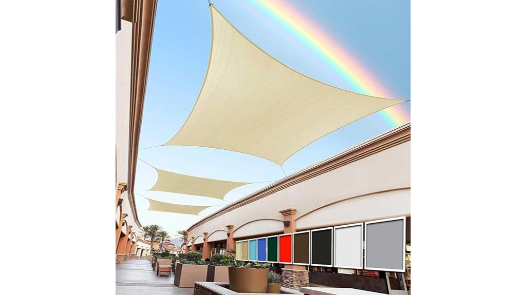 beige 10x16 sunshade canopy