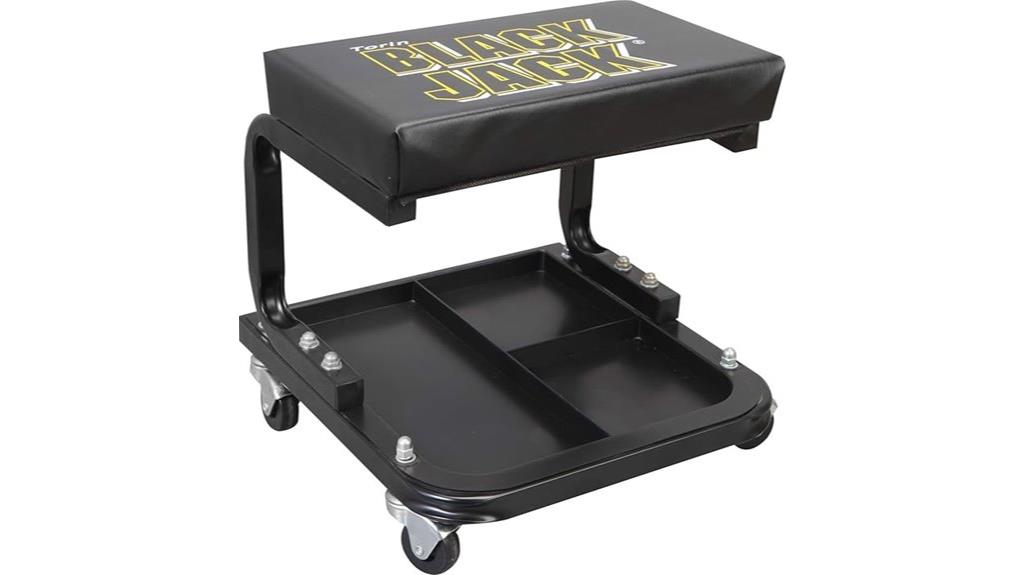 blackjack rolling garage seat