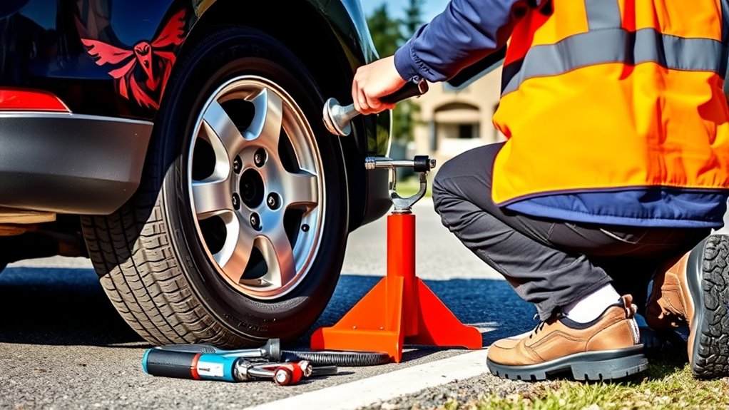 change tire safely efficiently