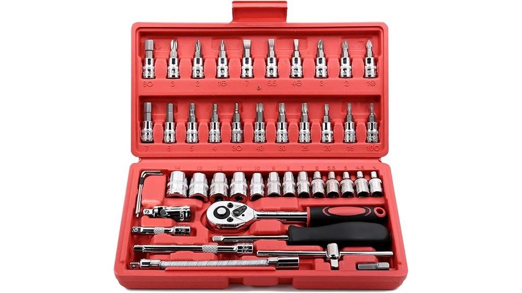 complete 46 piece socket set