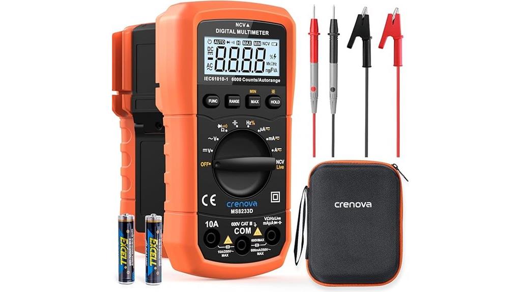 digital multimeter with 6000 counts