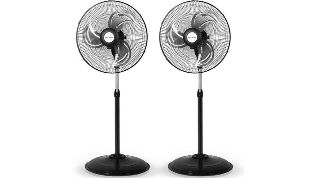 double pack pedestal fans