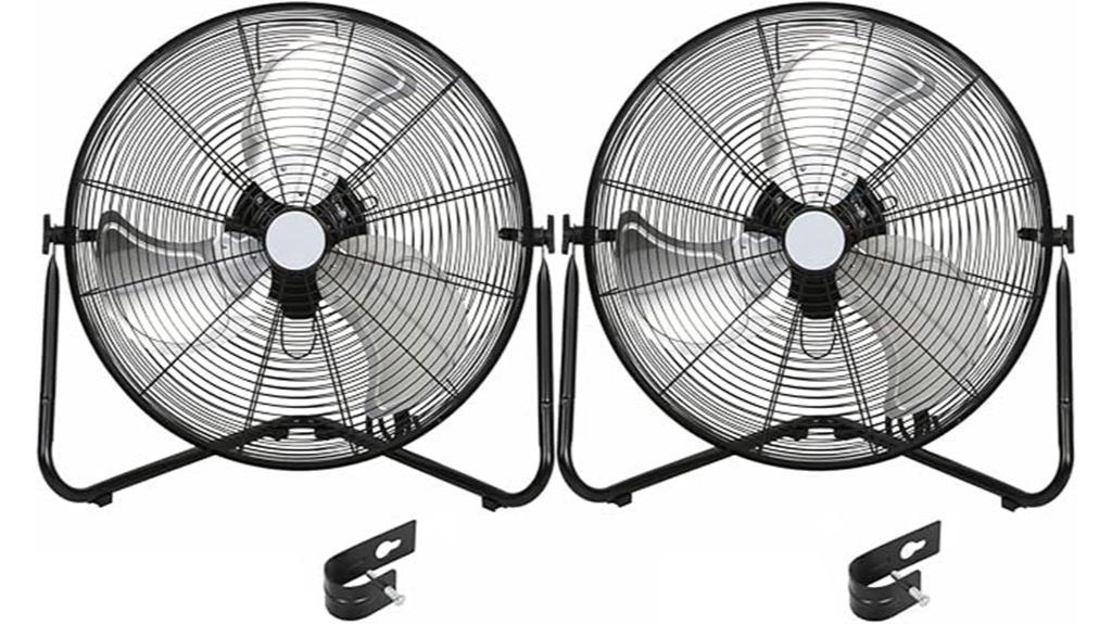 dual 20 inch floor fans