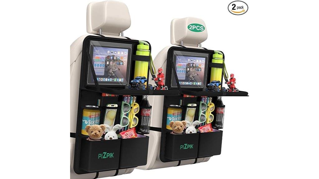 dual black car organizers