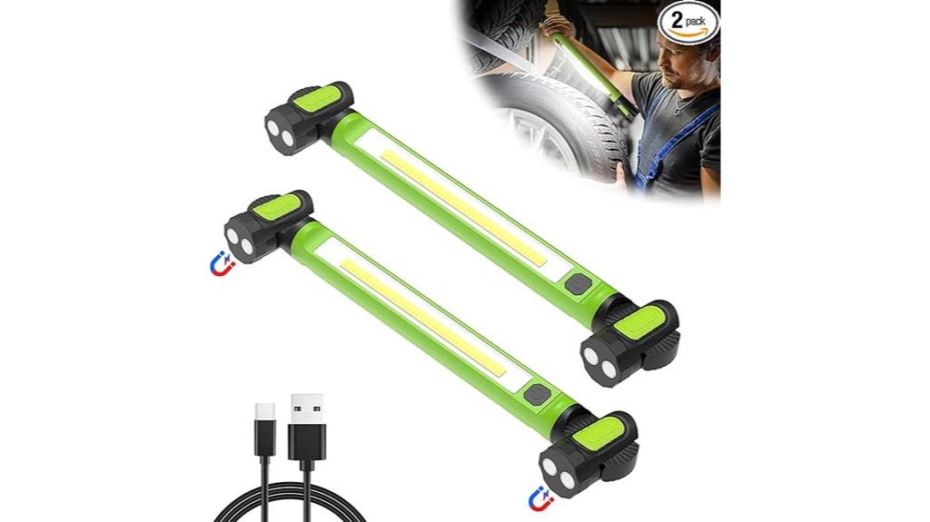 dual rechargeable magnetic worklights
