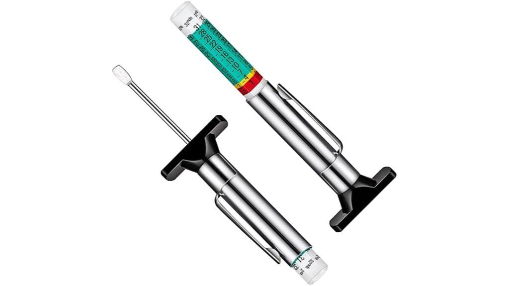 dual tire tread gauge