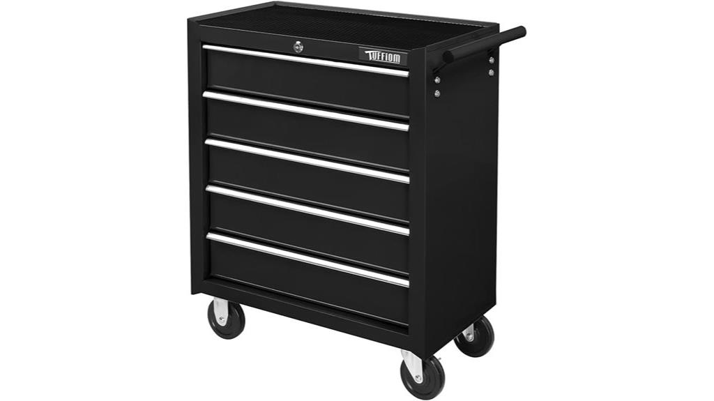 five drawer lockable tool chest