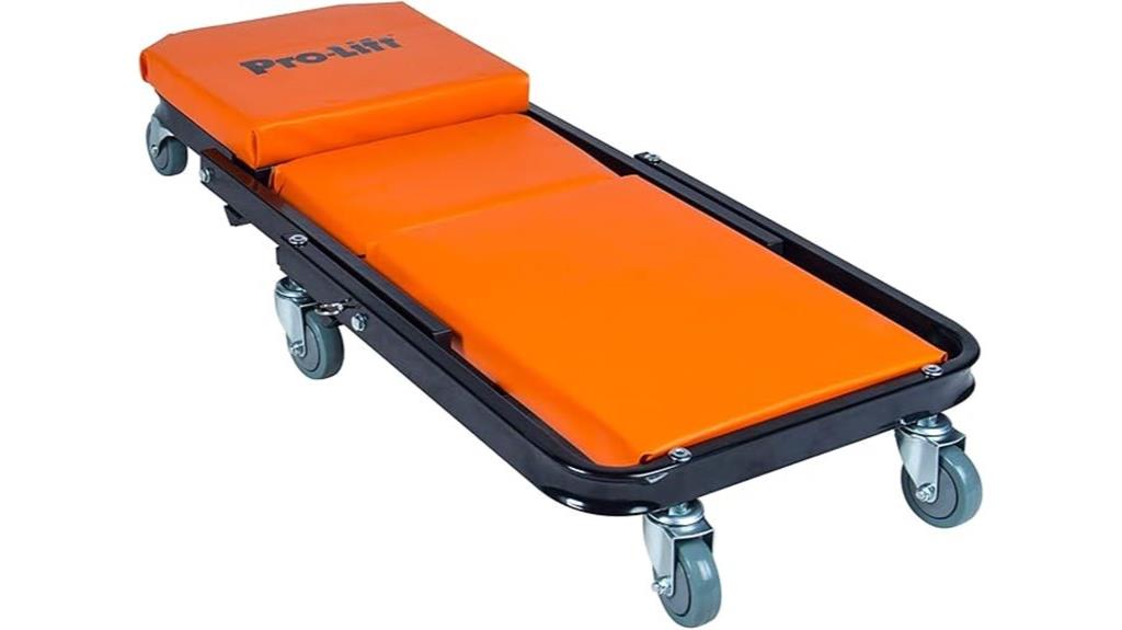 foldable creeper with swivels