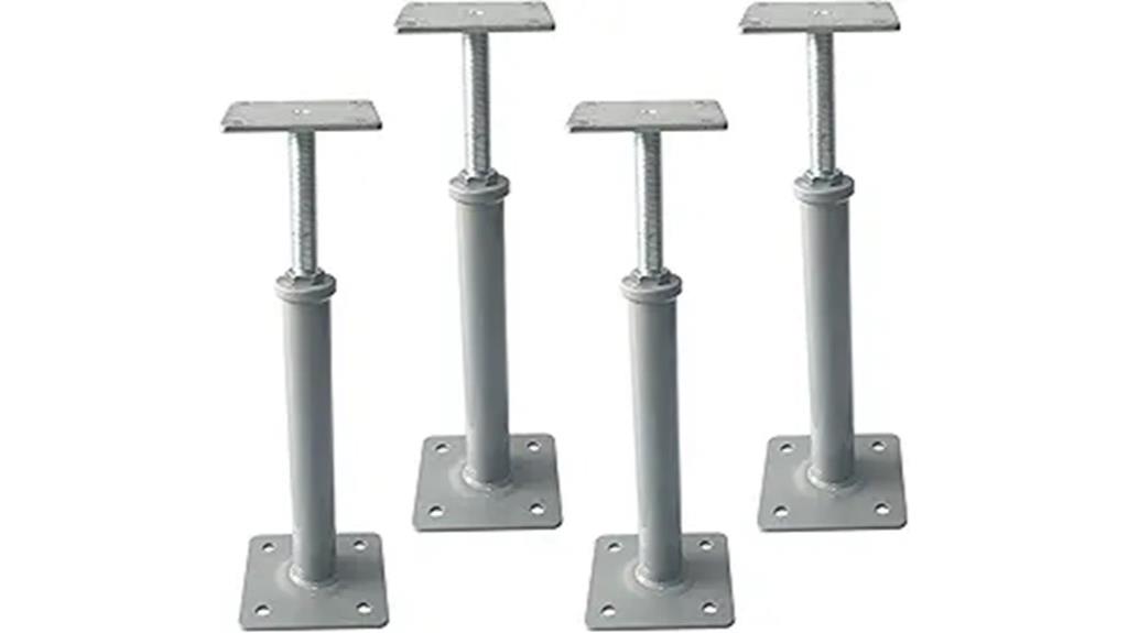four piece leveling floor jacks