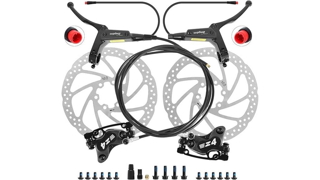 four piston hydraulic brakes