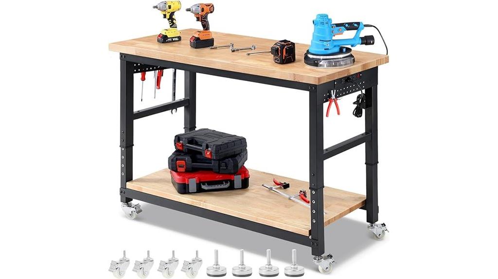 garage workbench with storage