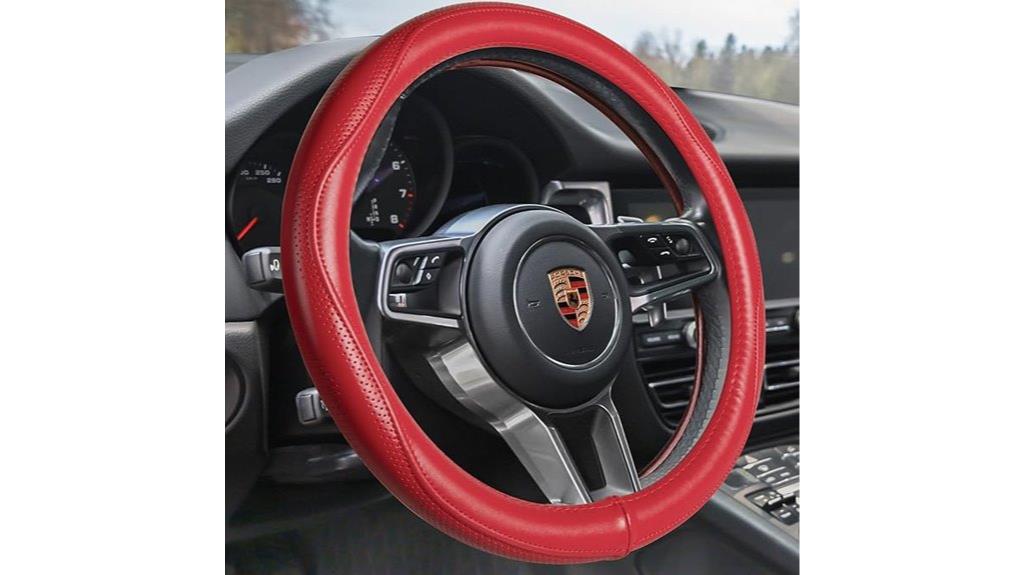 genuine leather wheel cover