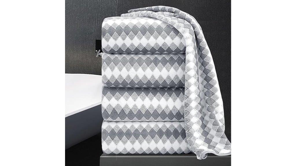 gray bath towel set