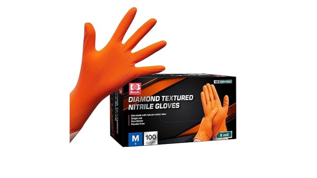 heavy duty orange gloves