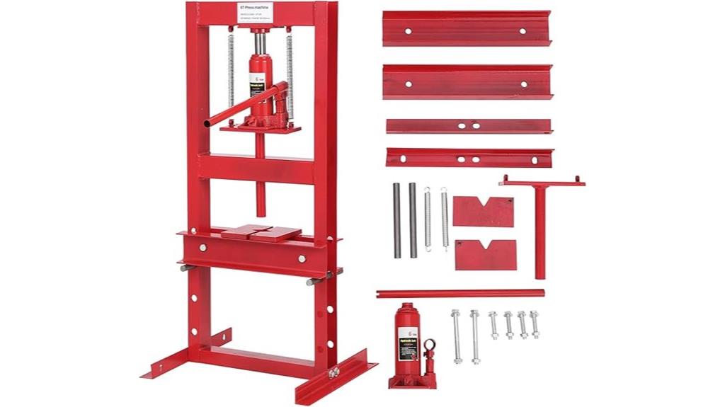hydraulic press with plates