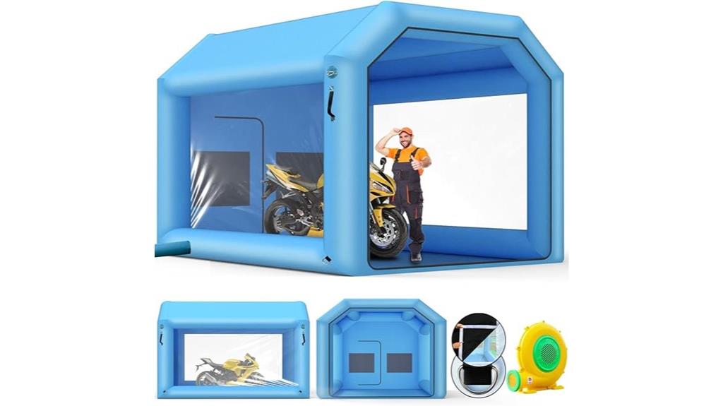 inflatable paint booth system