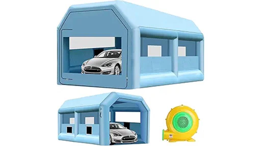 inflatable paint booth system