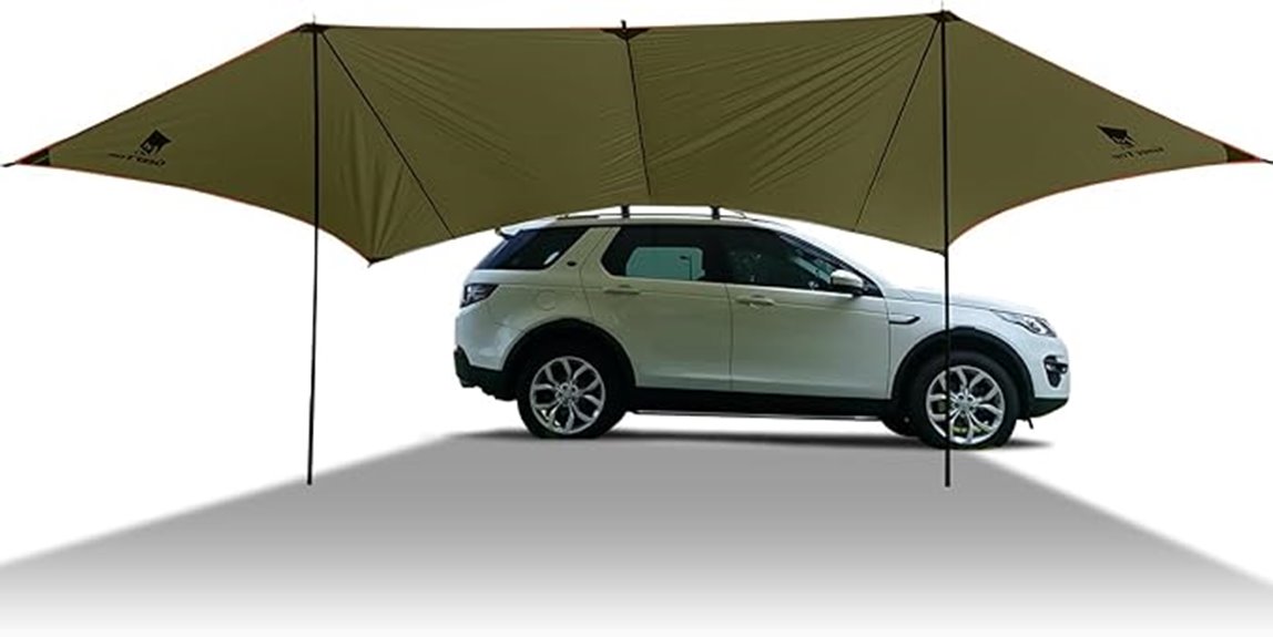 large car side awning