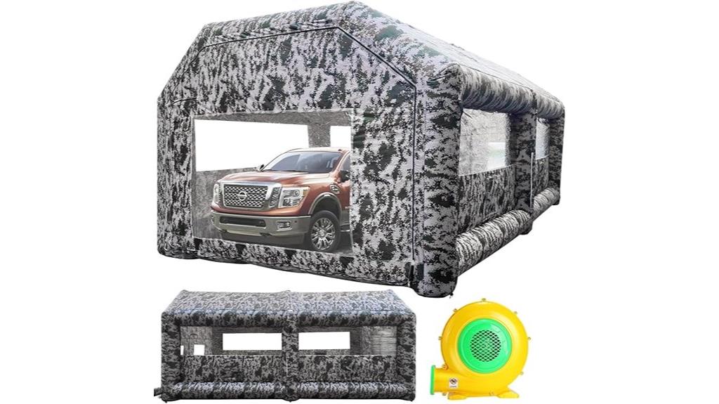 large inflatable spray tent