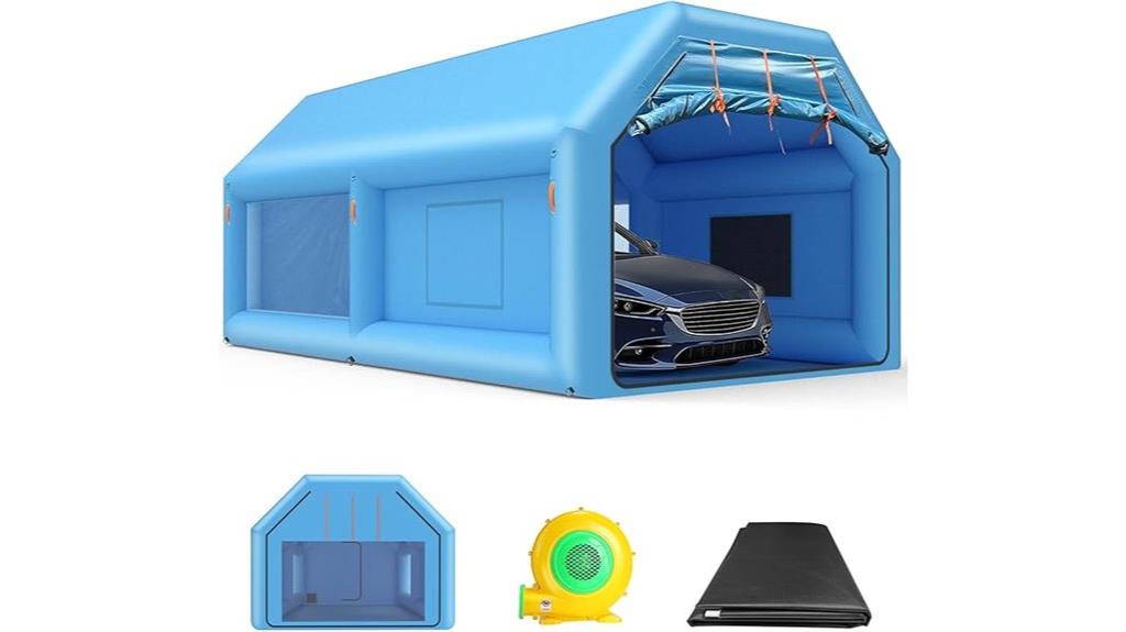 large portable paint booth