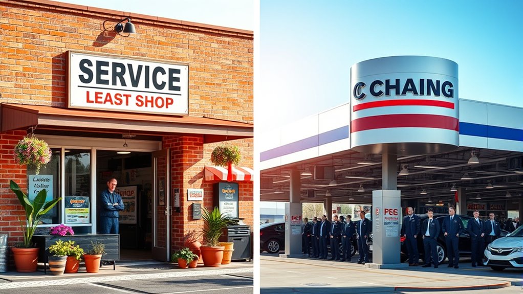 local service vs chain