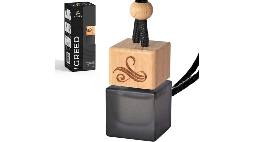 men s greed car freshener