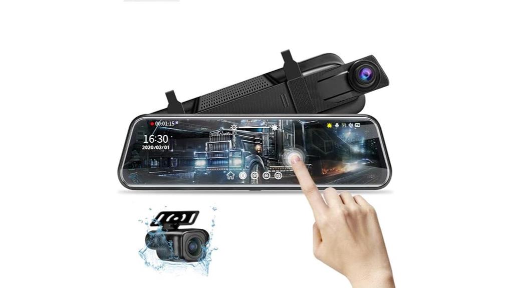 mirror dash cam with night vision