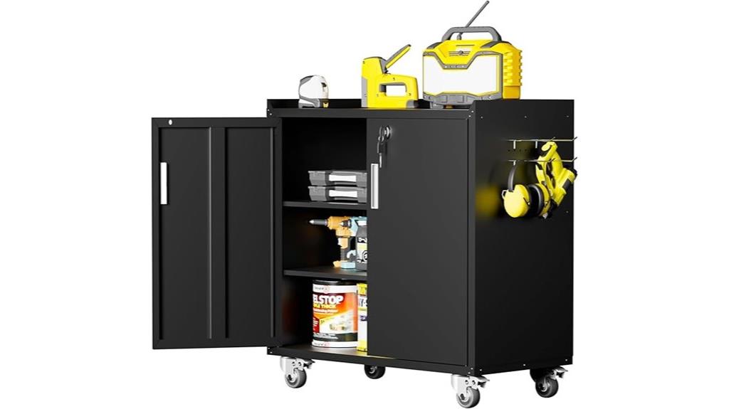 mobile steel storage cabinet
