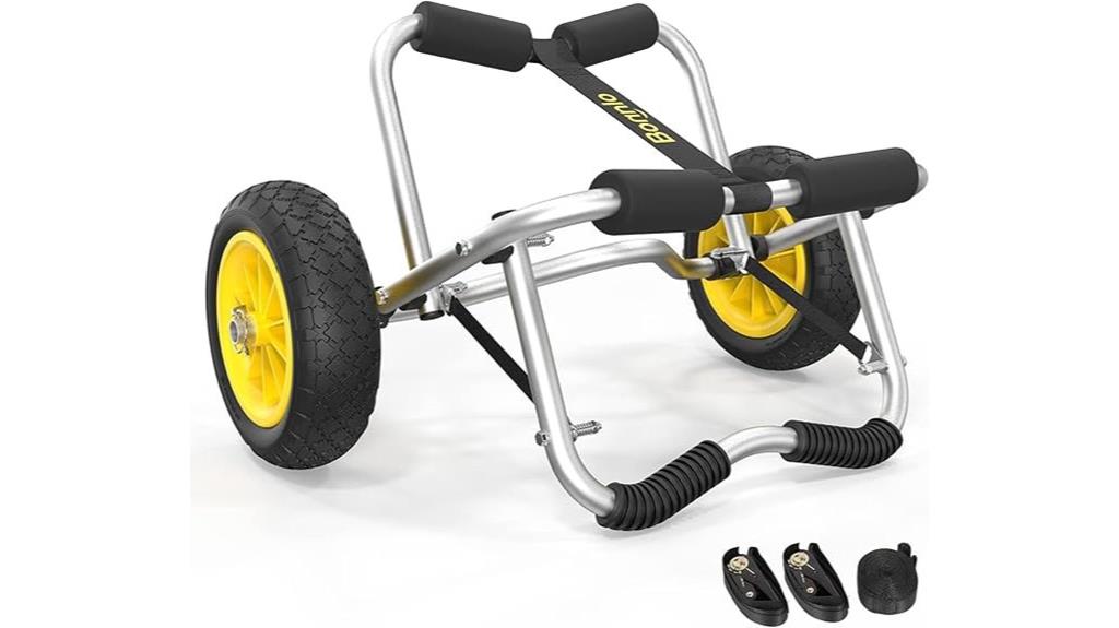 no flat tires kayak cart