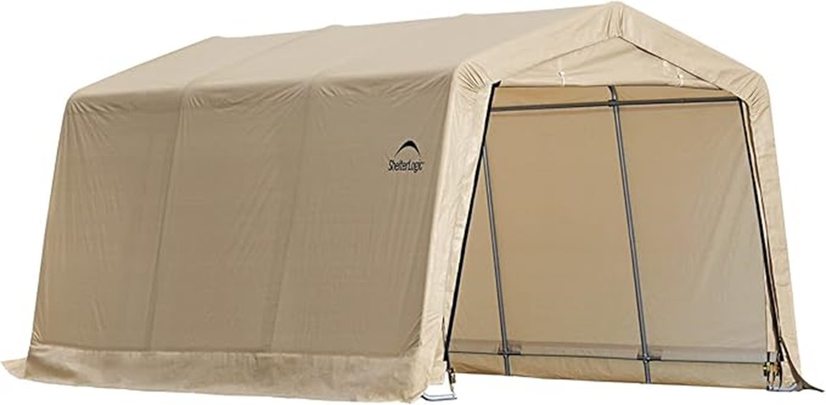 peak style garage canopy