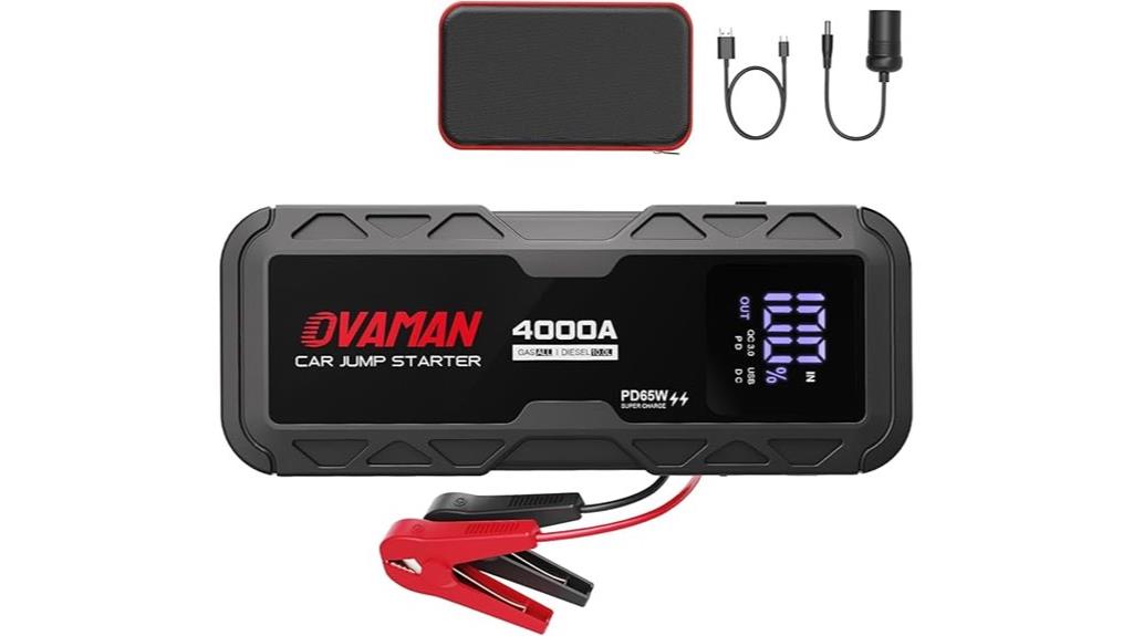 portable 4000a car jump starter