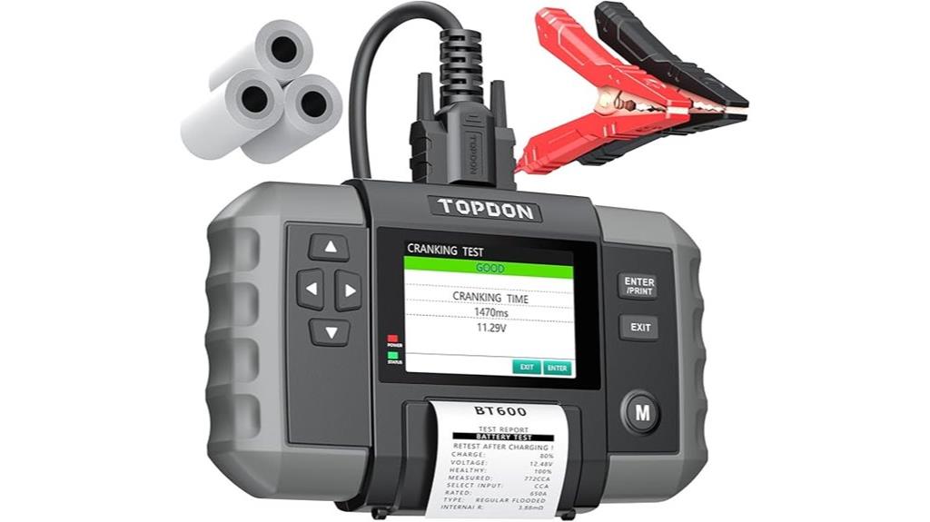portable battery testing device