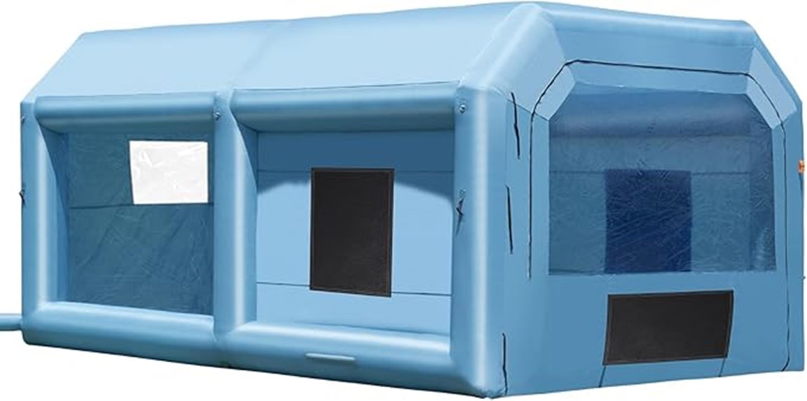 portable inflatable vehicle spray booth