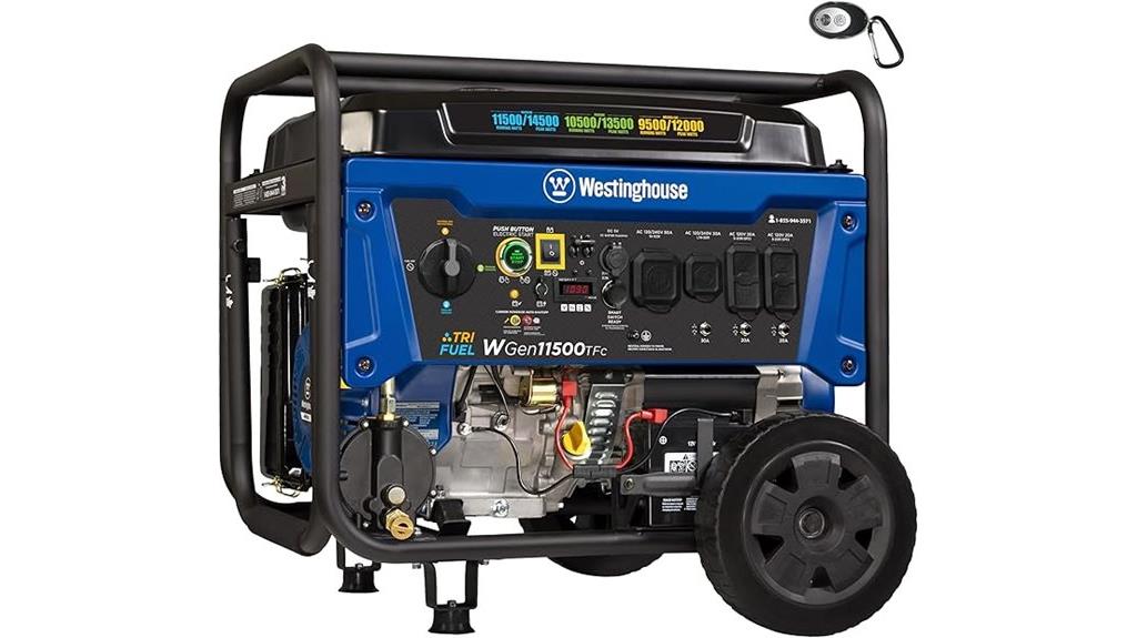 portable tri fuel generator with electric start