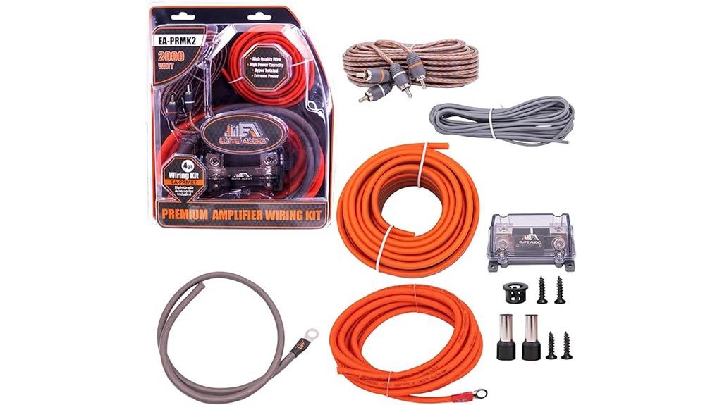 premium 4 gauge amplifier kit