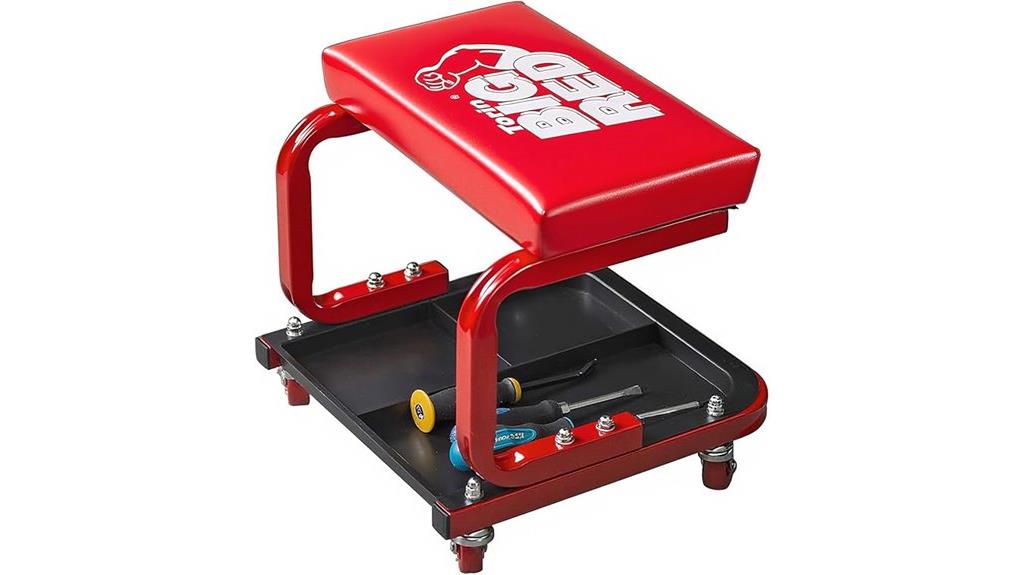 red 250lb rolling creeper