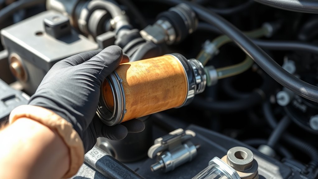 replace fuel filter safely