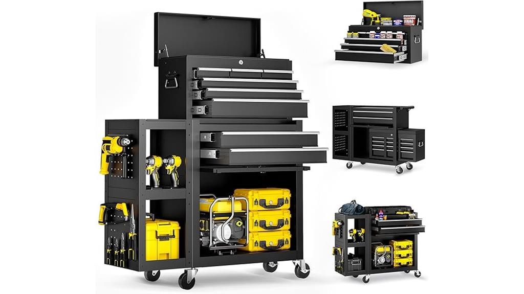 rolling tool chest with drawers